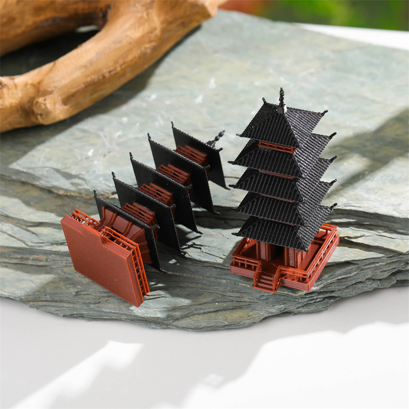 Mini Bonsai Zen Garden - Mini statue de pagode, modèle de